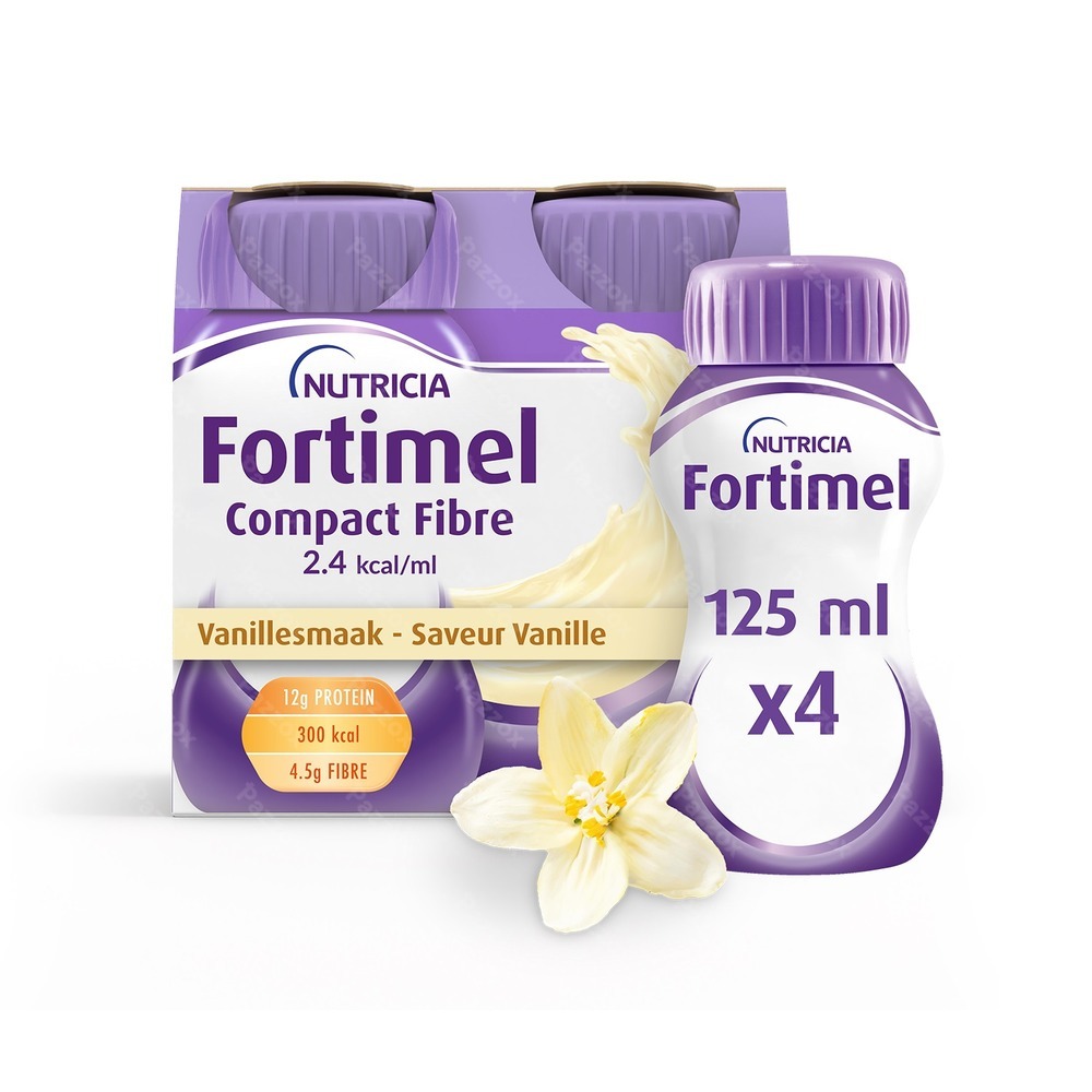 Fortimel Compact Fiber 2.4kcal Vanille 4x125ml