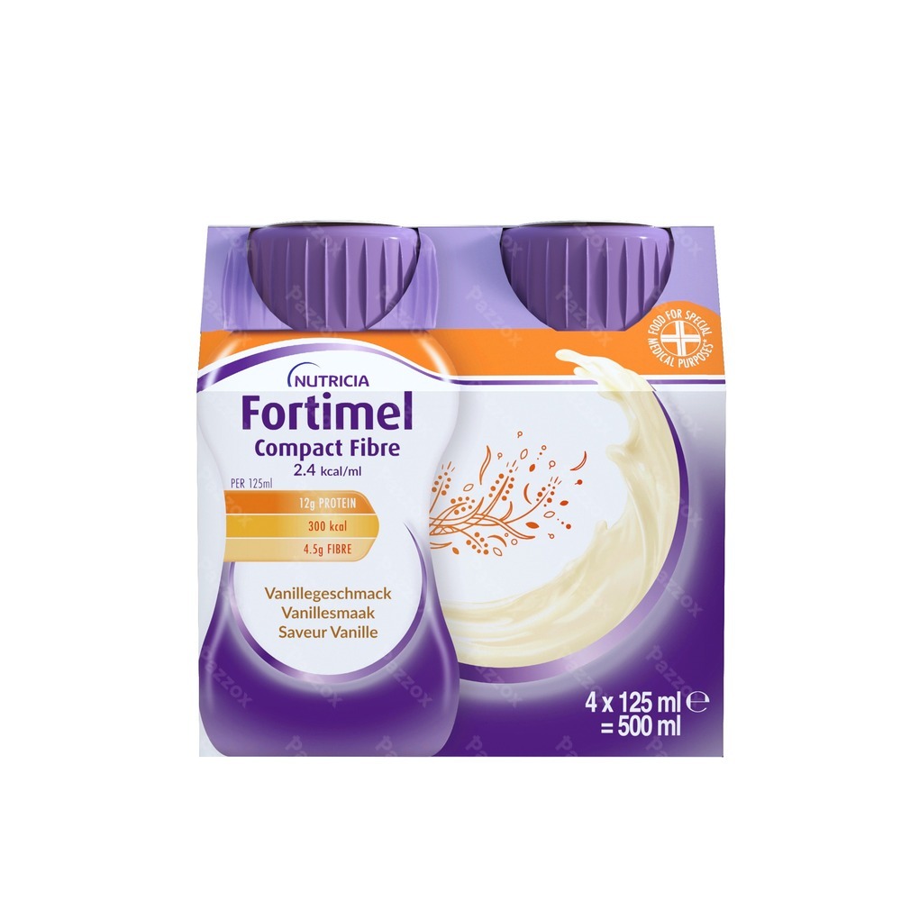Fortimel Compact Fiber 2.4kcal Vanille 4x125ml
