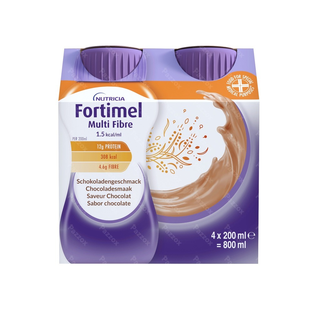 Fortimel Multifiber 1.5kcal Chocolat 4x200ml