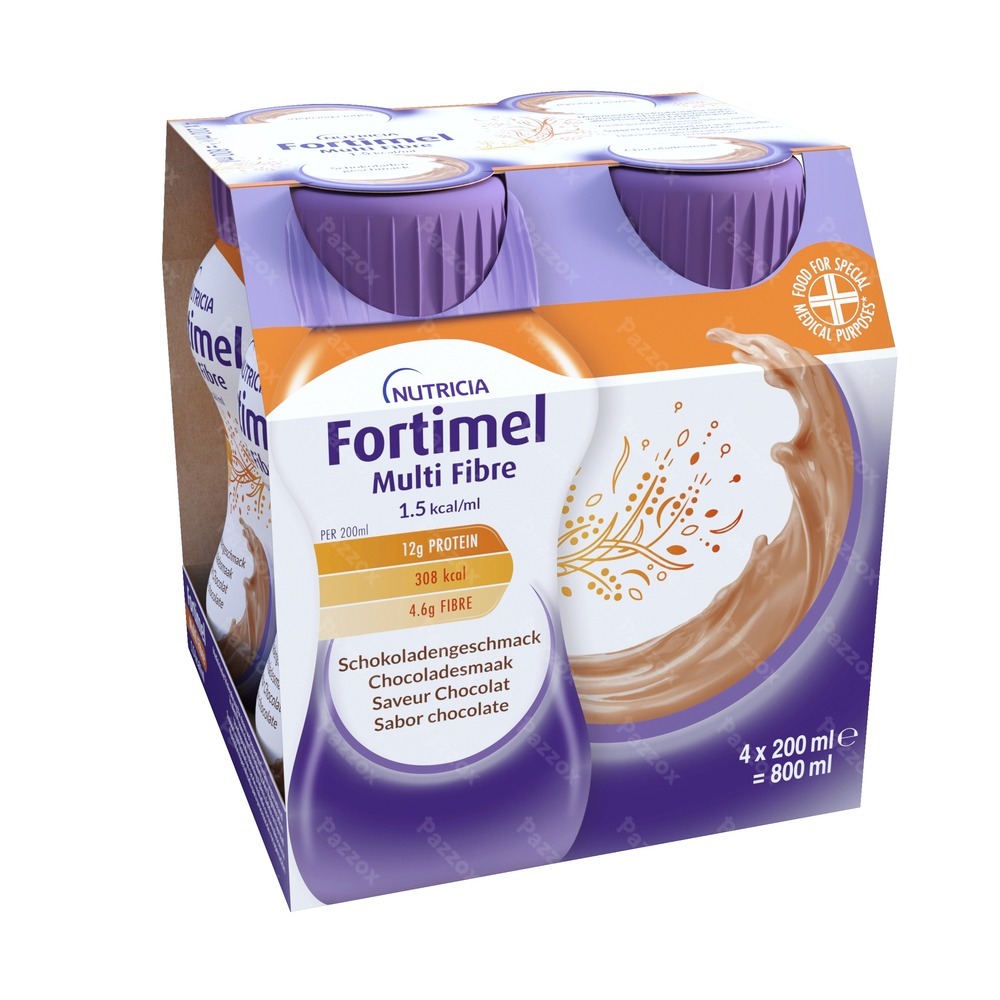 Fortimel Multifiber 1.5kcal Chocolat 4x200ml