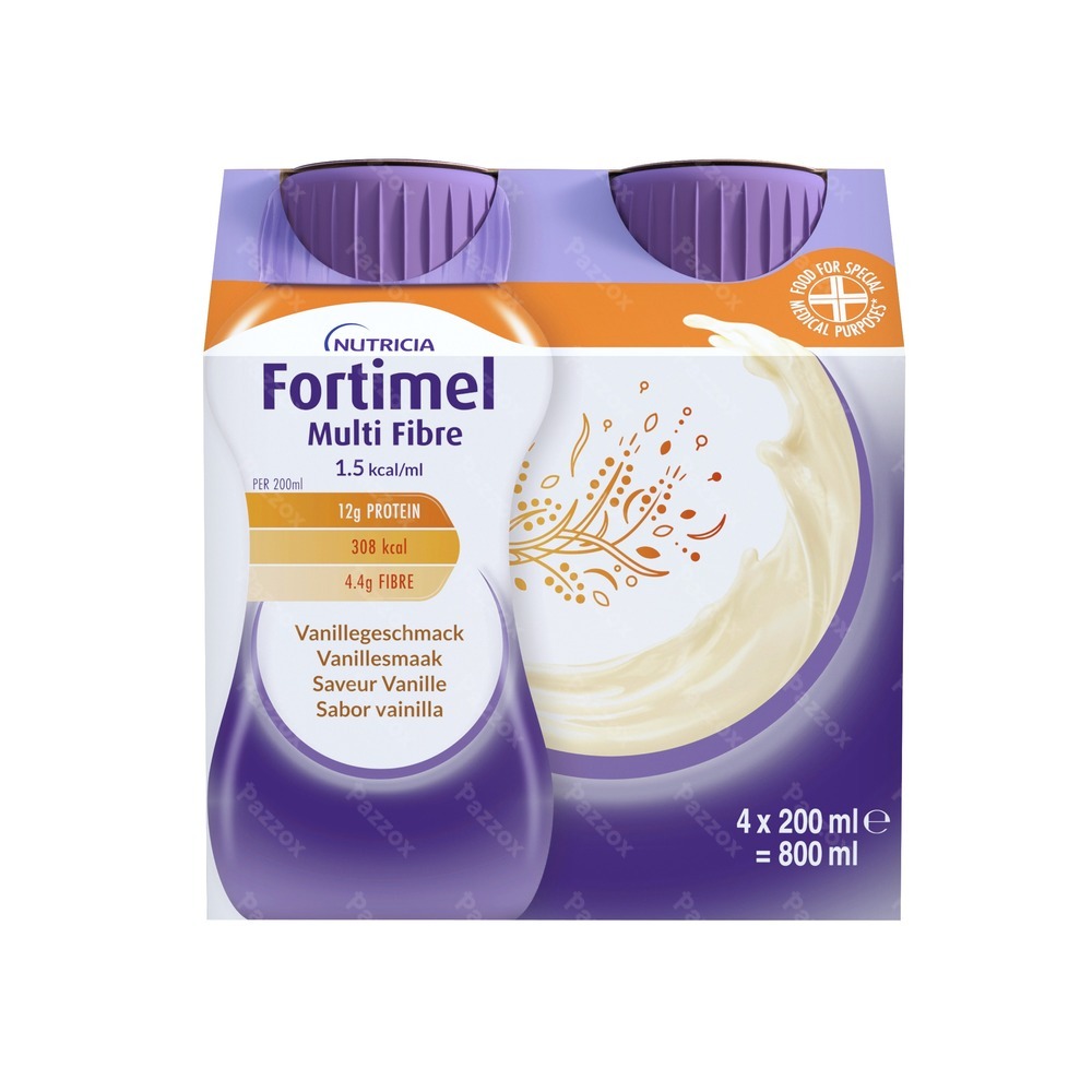 Fortimel Multifiber 1.5kcal Vanille 4x200ml