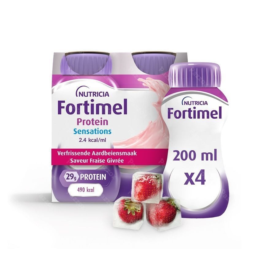 Fortimel Protein 2.4kcal Fraise Frais 4x200ml