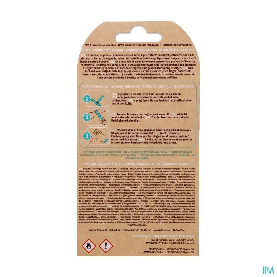 Manouka Armband Anti-Muggen Turquoise