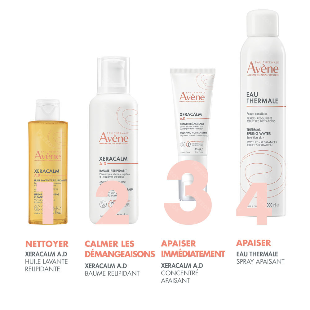    Avène XeraCalm A.D Concentré Apaisant, zones sèches sujette à l'eczéma atopique,  démangeaisons intenses 40ml