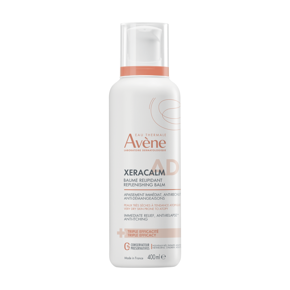 Avène XeraCalm A.D Baume relipidant, Peau très sèche sujette à l'eczéma atopique et aux démangeaisons 400ml