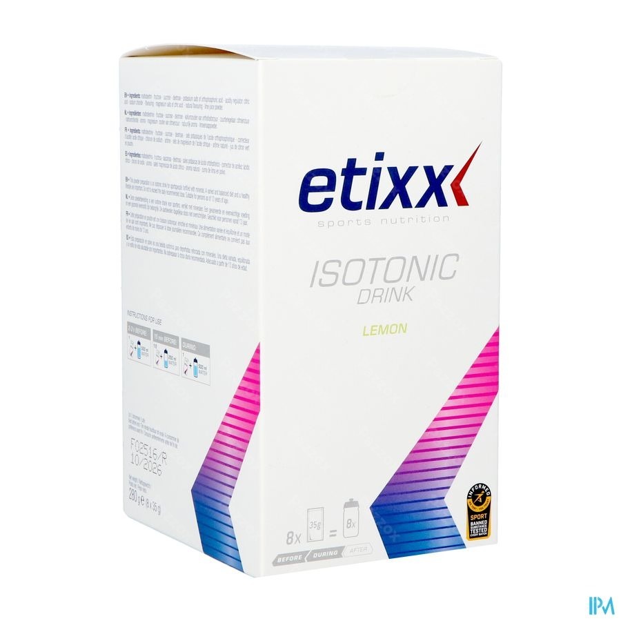Etixx Isotonic Lemon Pdr 8x35g