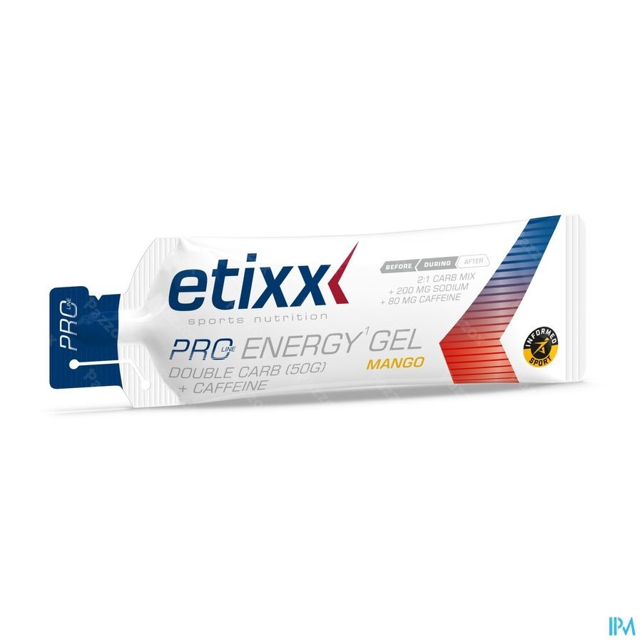 Etixx Double Carb Energy Gel Line + Caffeine Mango 12x60ml 