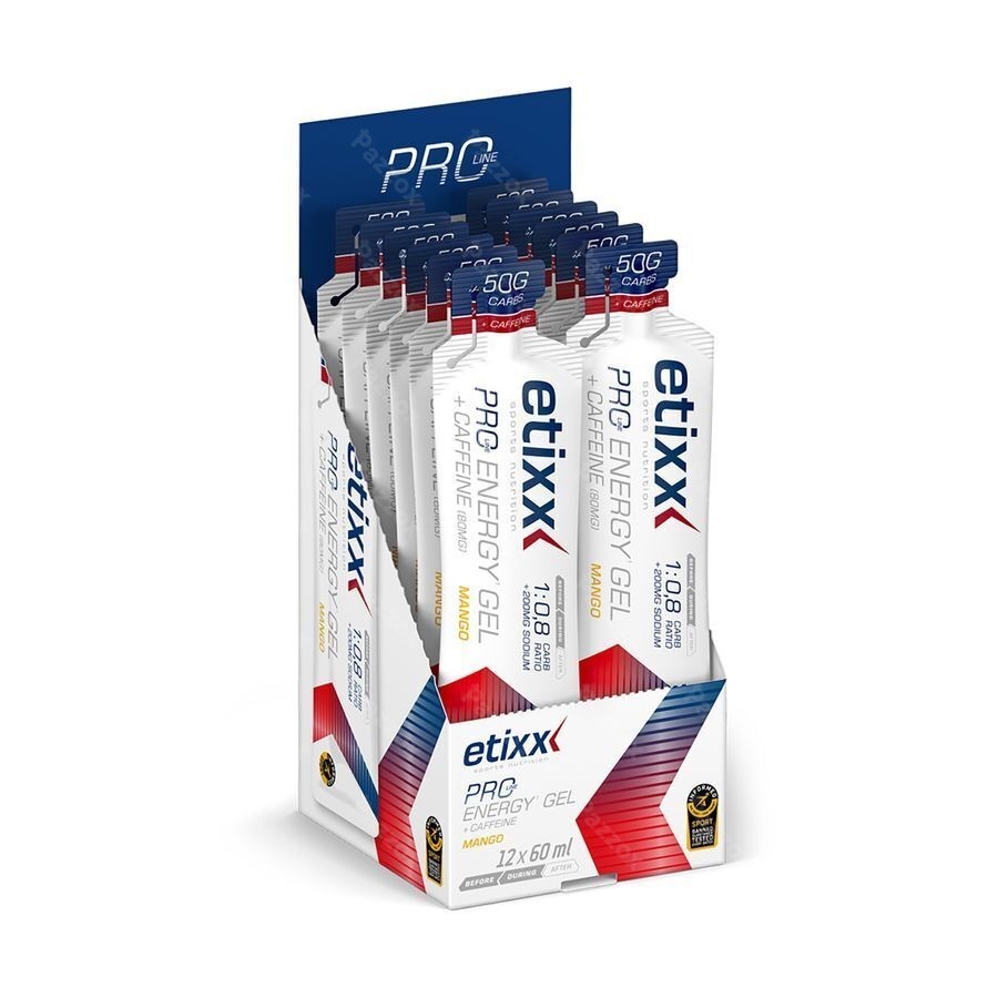 Etixx Double Carb Energy Gel Pro Line + Caffeine Mango 12x60ml