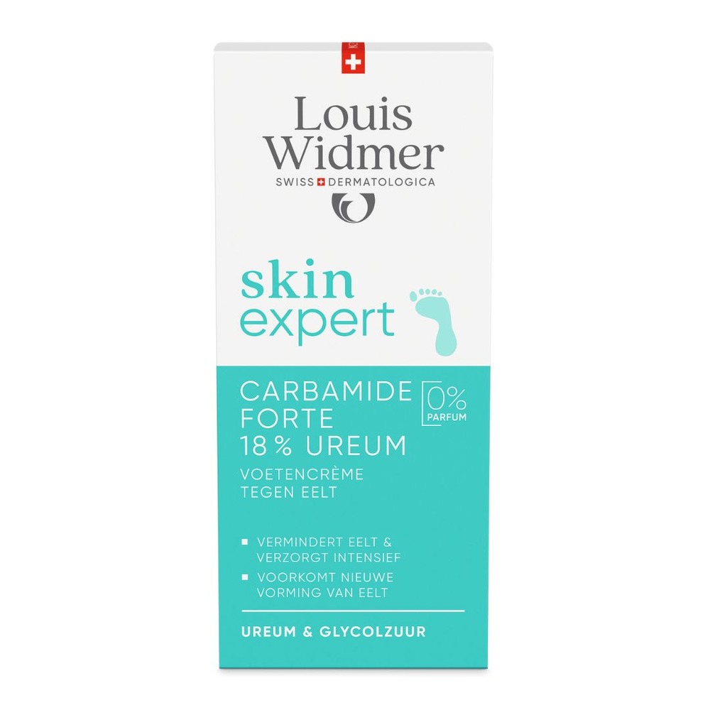 Louis Widmer Skin Expert Carbamide Forte 18% Crème pour les pieds à l'urée contre les callosités sans parfum 50ml
