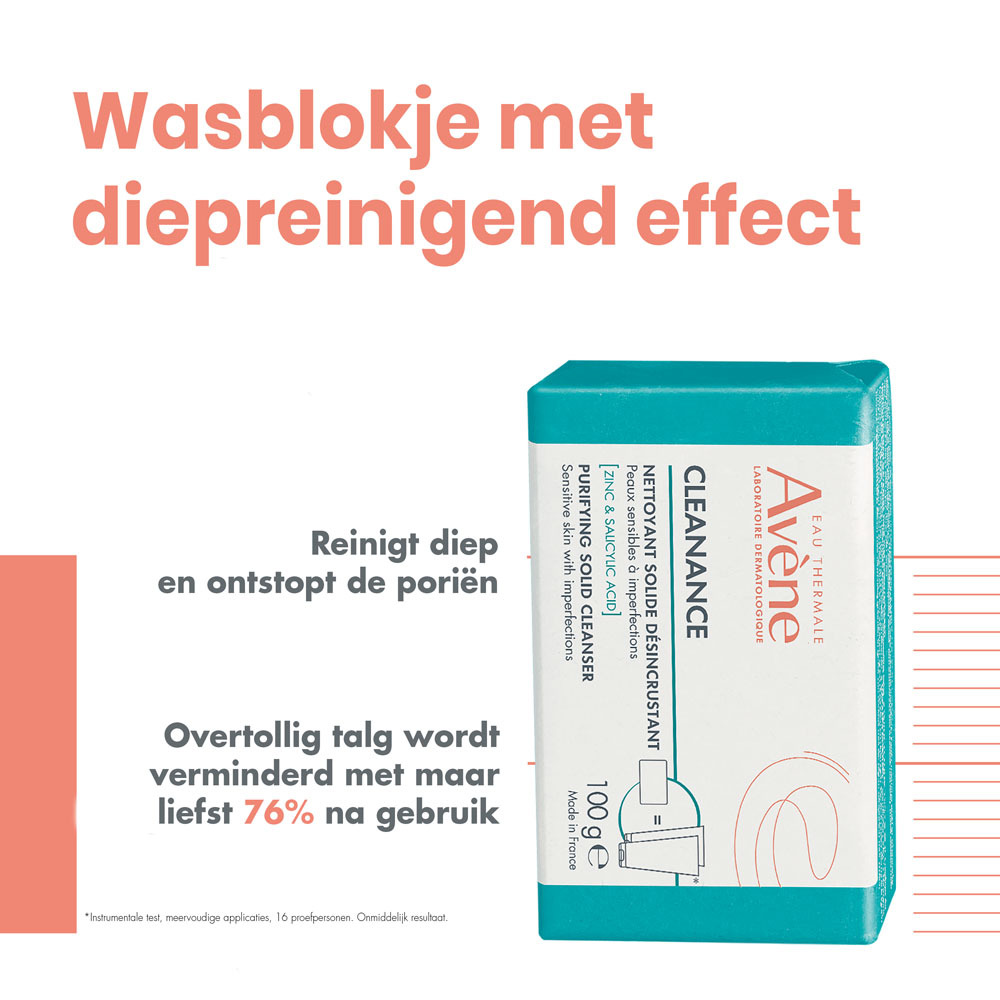 Avène Cleanance Reinigend wasblokje, Vette huid, Onzuiverheden 100g
