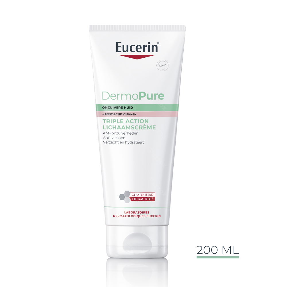 Eucerin DermoPure Triple Action Lichaamscrème Post-Acne Vlekken Onzuivere Huid 200ml