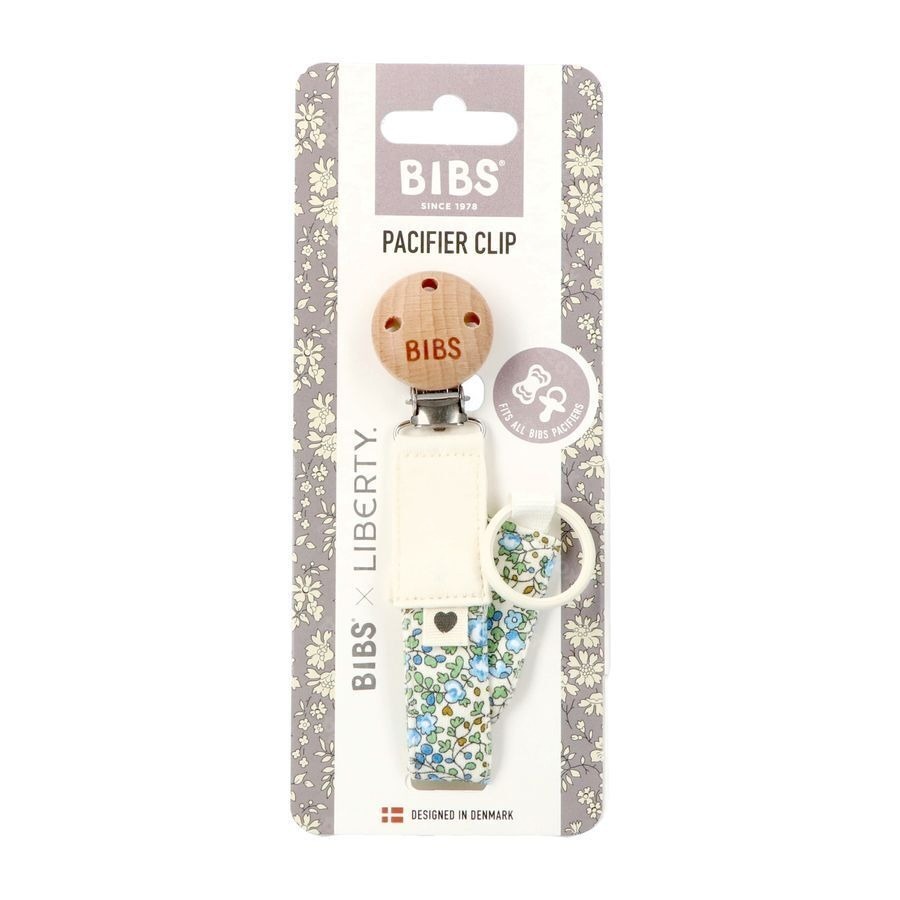 Bibs Attache Sucette Liberty Ivory&sage