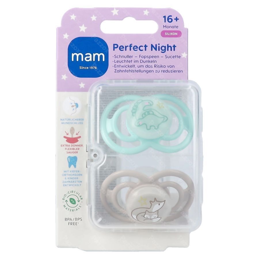 Mam Perfect Night Sucette Silicone Pure 16m+ Uni 2