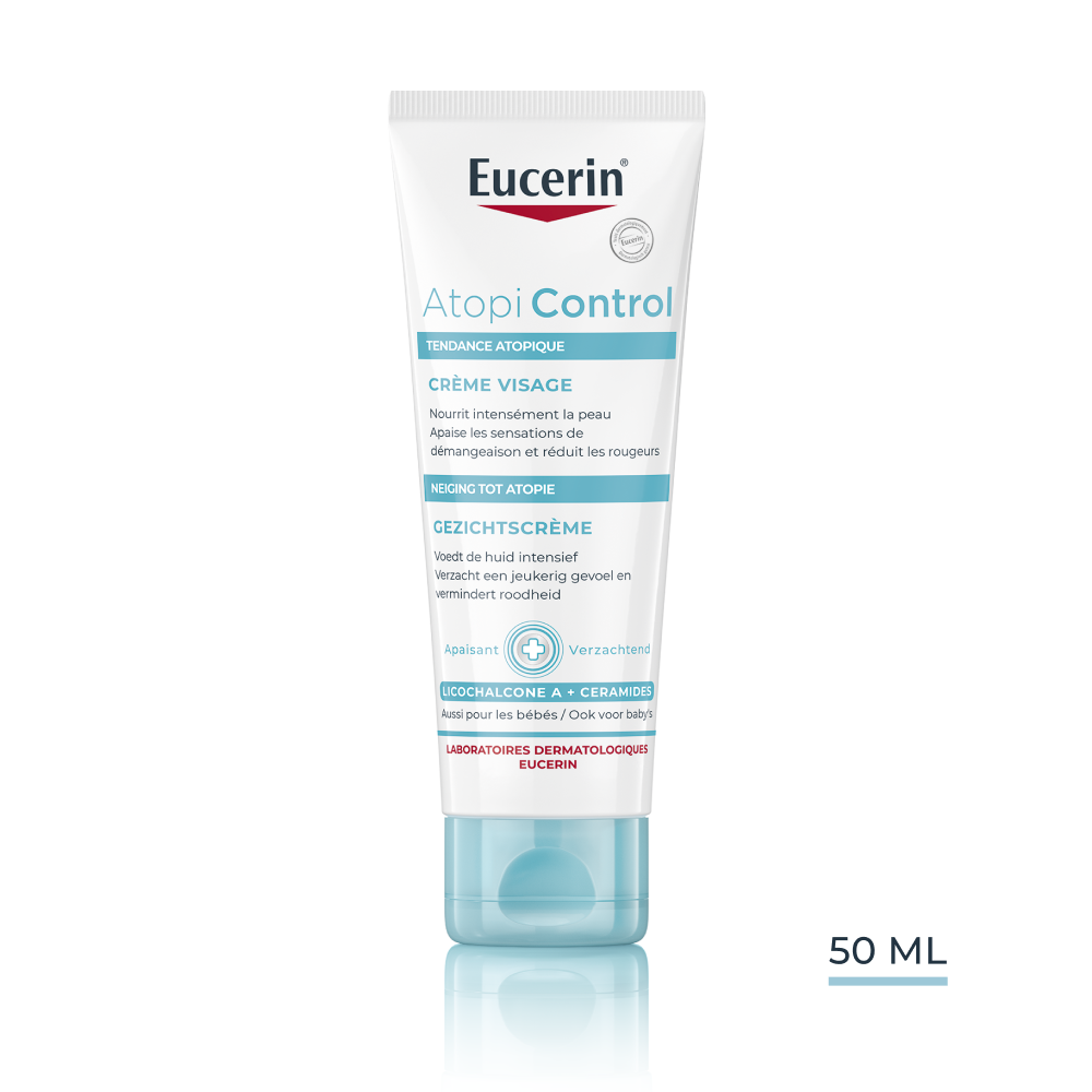 Eucerin AtopiControl Crème Visage Peau Sèche à tendance Atopique Tube 50ml