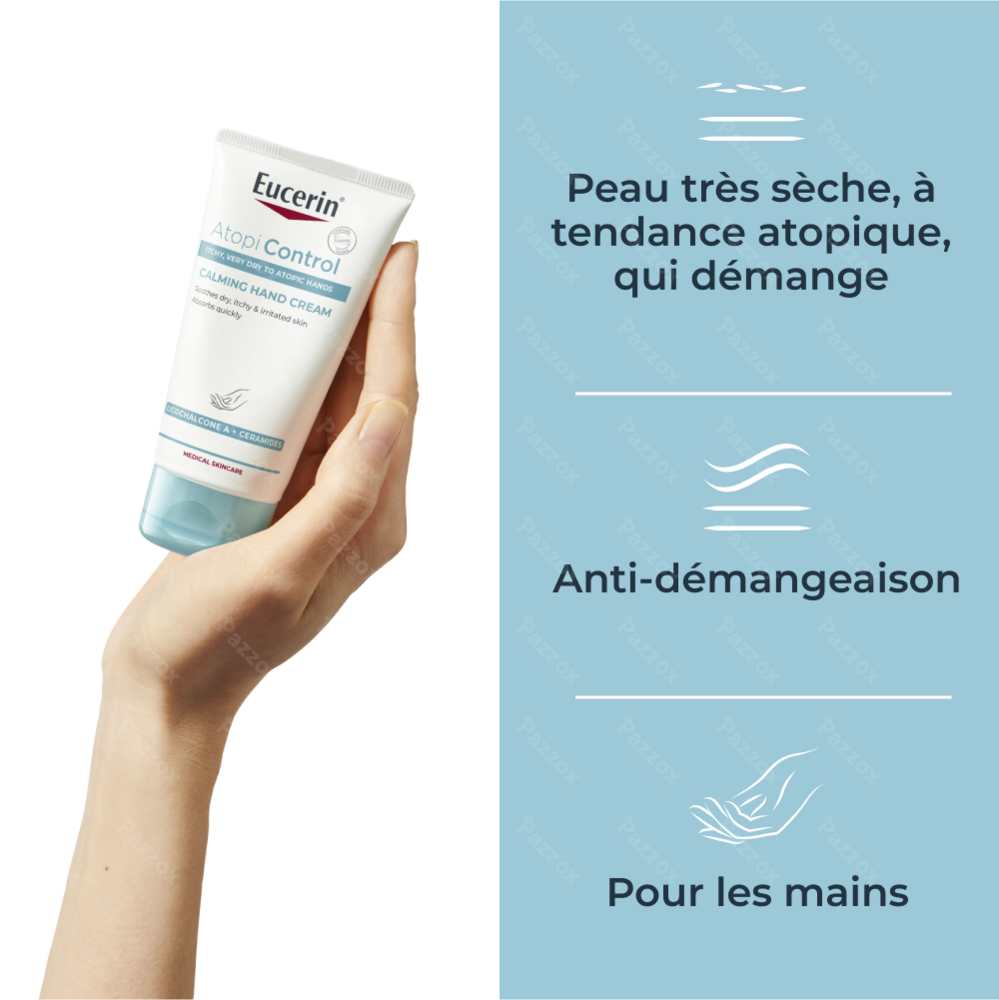 Eucerin AtopiControl Crème Mains Peau Sèche à tendance Atopique Tube 75ml