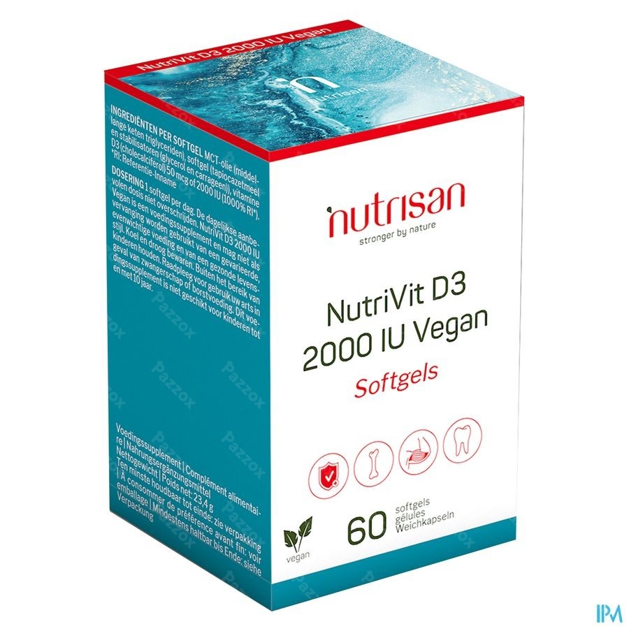Nutrisan Nutrivit Vitamine D3 2000IU 60 Vegan Softgels
