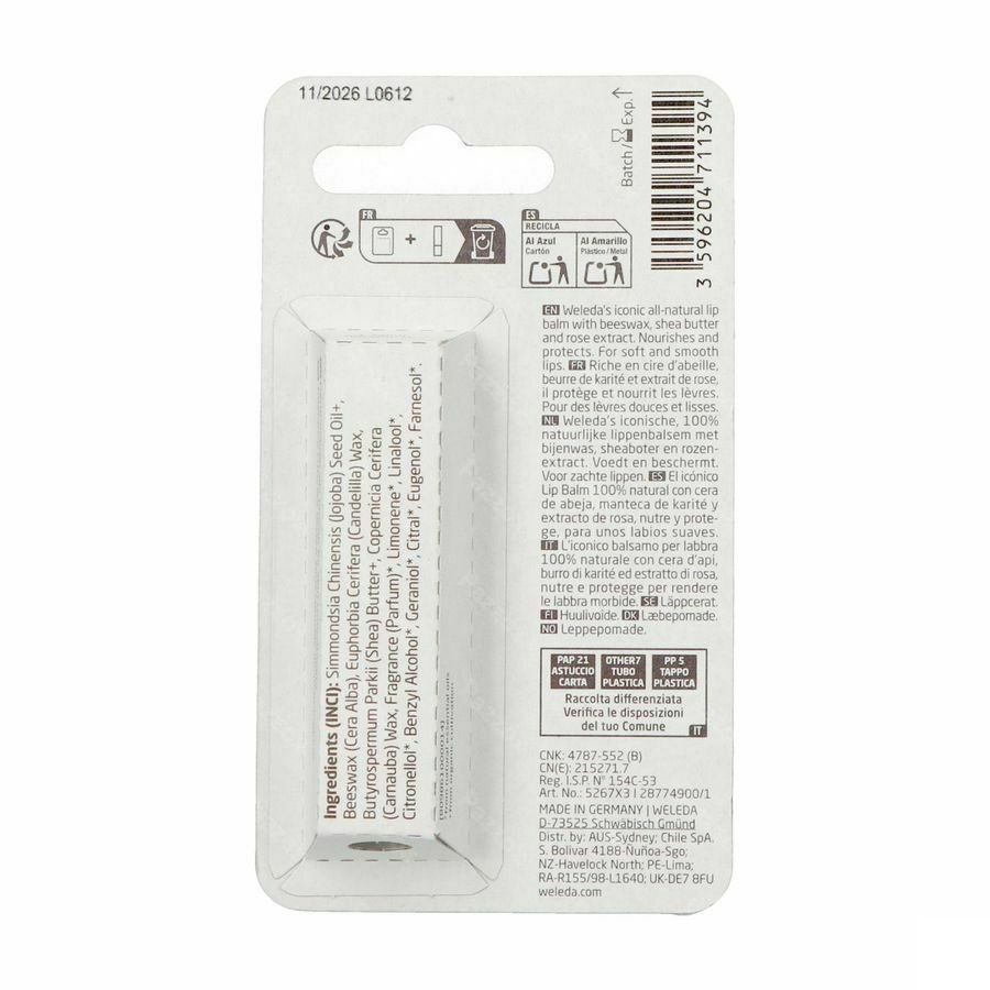 Weleda Everon Lippenbalsem Stick 4,8 gr
