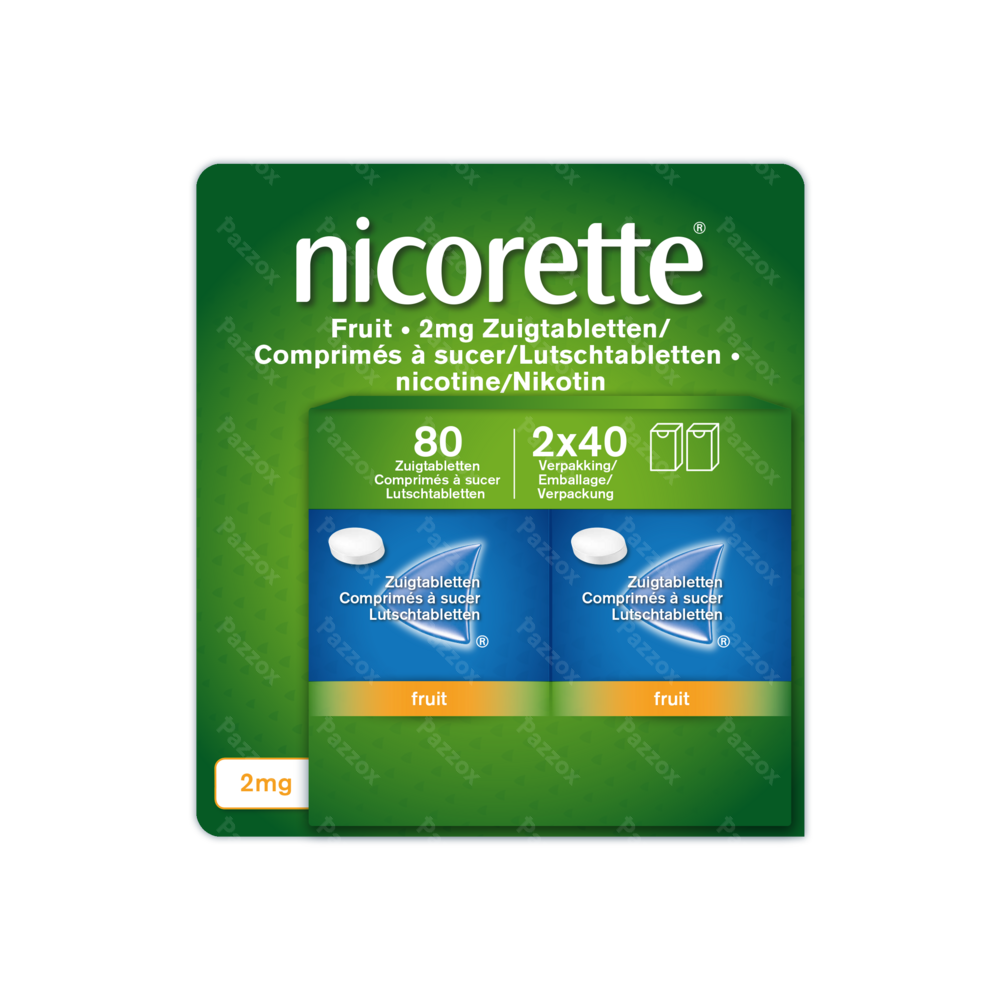 Nicorette Fruit Comprimés à Sucer 80x2mg