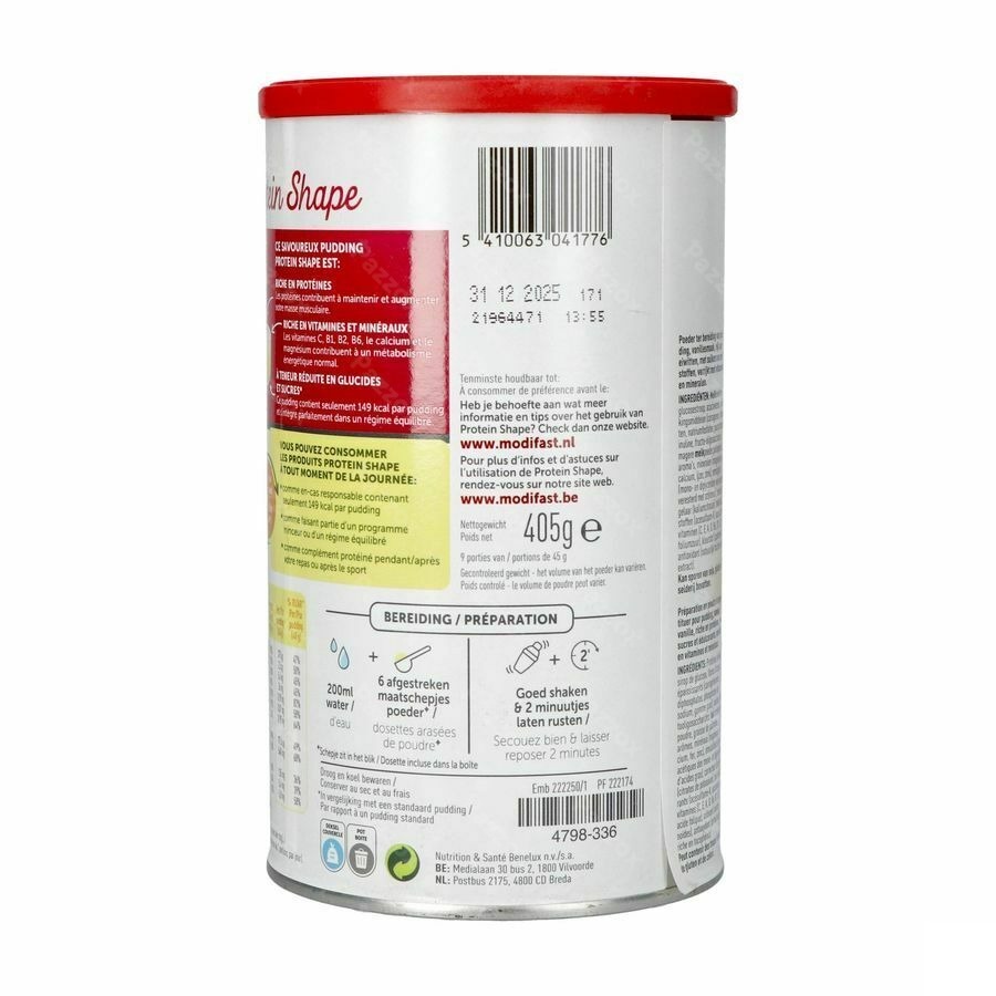 Modifast Protein Shape Vanilla Pudding 405g