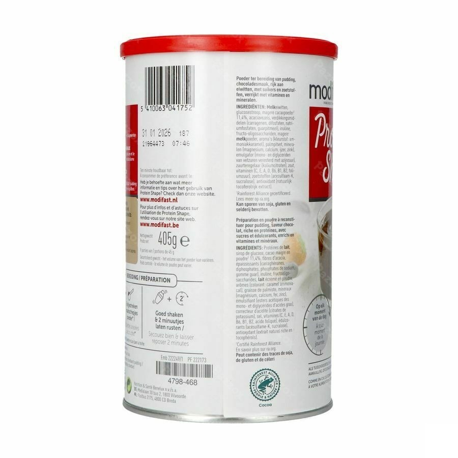 Modifast Protein Shape Pudding Chocolade 405g