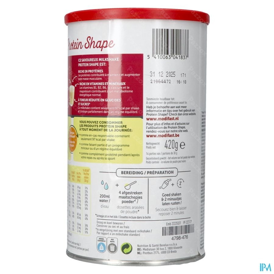 Modifast Protein Shape Vanilla Milkshake 420g