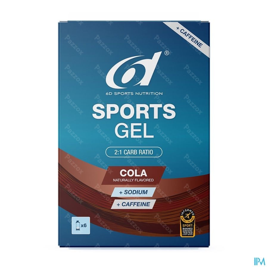 6d Sports Gel Cola + Caffeine 6x45ml