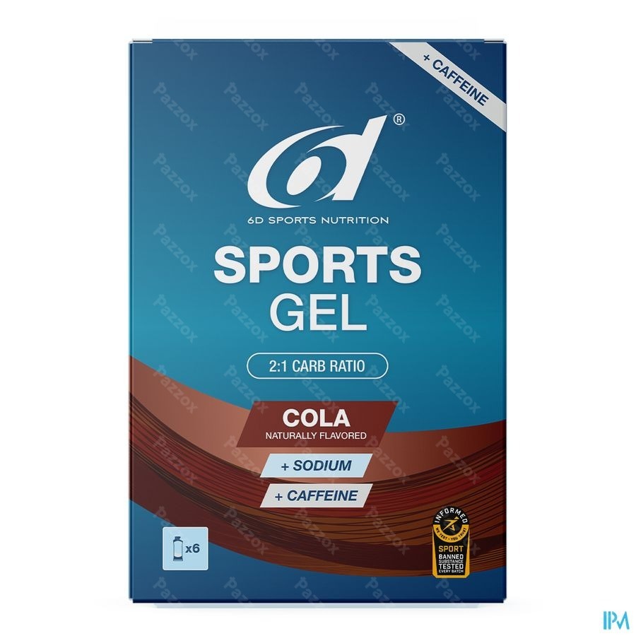 6d Sports Gel Cola + Caffeine 6x45ml
