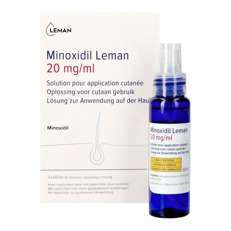 Minoxidil Leman 20mg/ml Opl Cutaan Gebruik 3x60ml