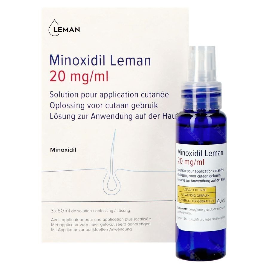 Minoxidil Leman 20mg/ml Opl Cutaan Gebruik 3x60ml
