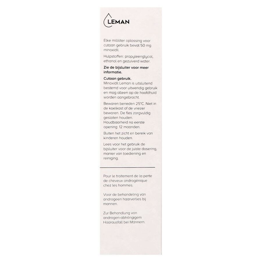 Minoxidil Leman 50mg/ml Opl Cutaan Gebruik 60ml