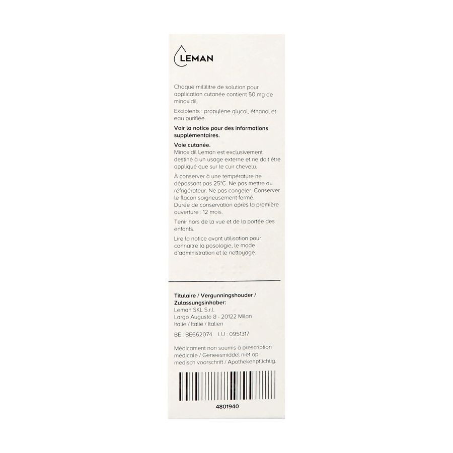 Minoxidil Leman 50mg/ml Opl Cutaan Gebruik 60ml