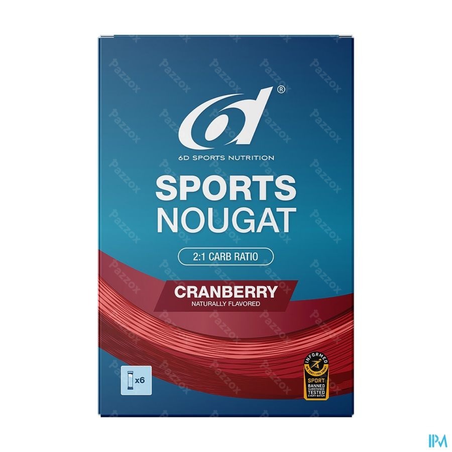 6d Sports Nougat Cranberry 6x35g