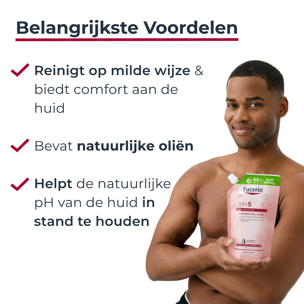 Eucerin pH5 Douchegel-Olie Droge en Gevoelige Huid Navulling 400ml