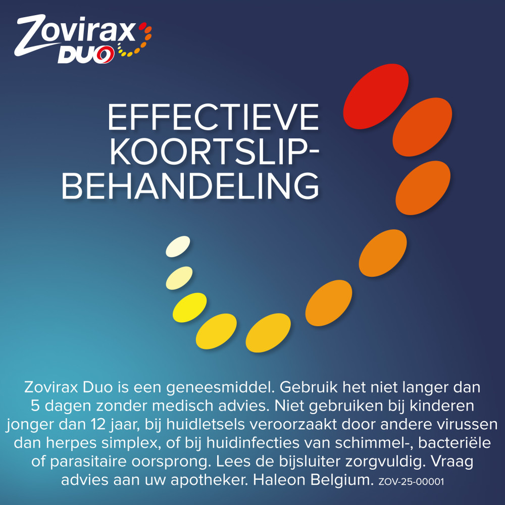 Zovirax Duo 50 mg/g en 10 mg/g crème