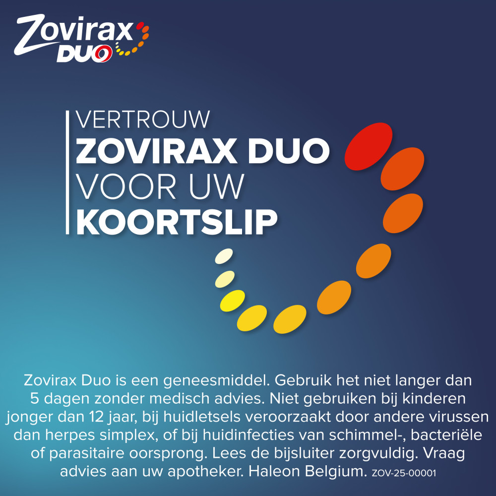 Zovirax Duo 50 mg/g en 10 mg/g crème