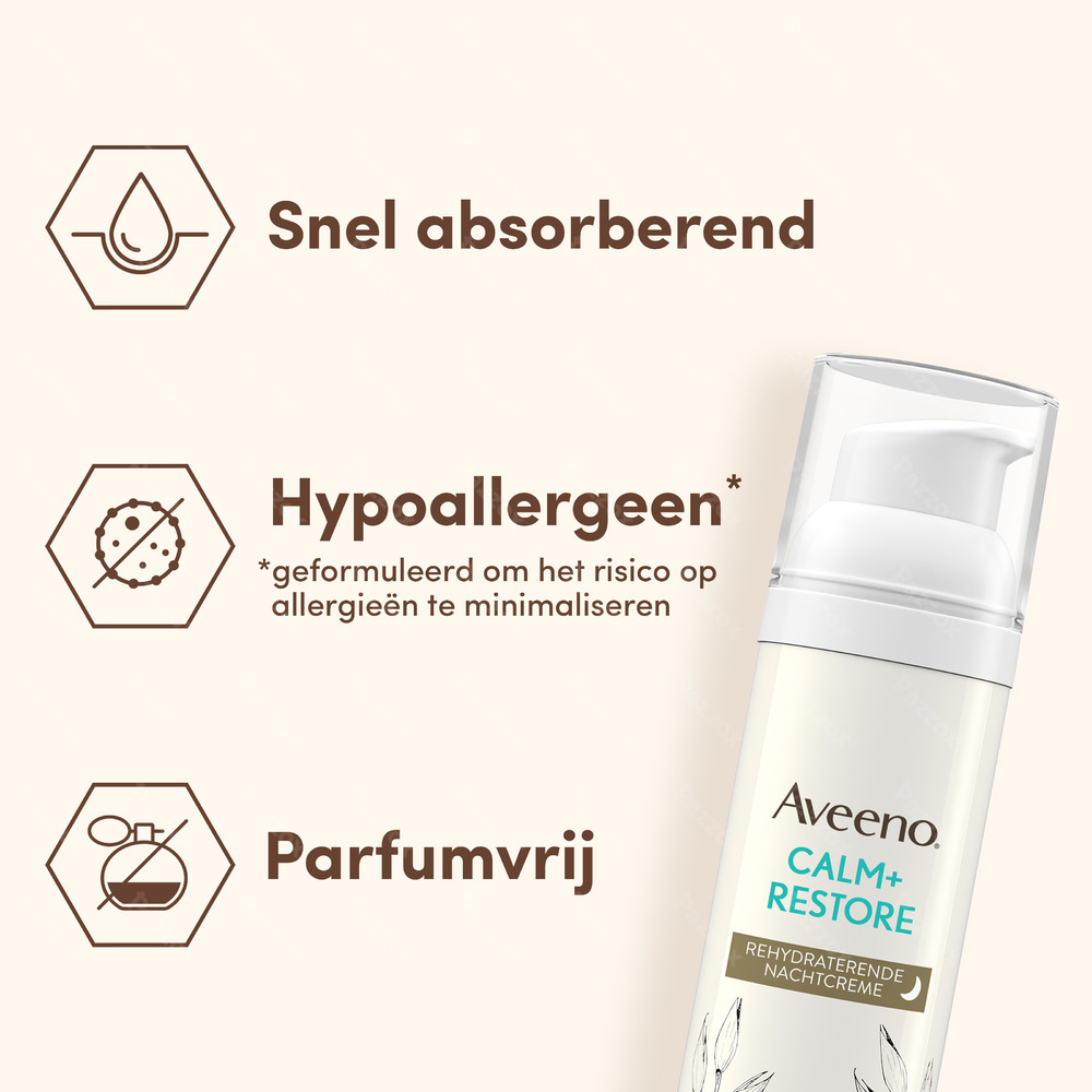 Aveeno Calm+Restore Rehydraterende Nachtcrème 50ml