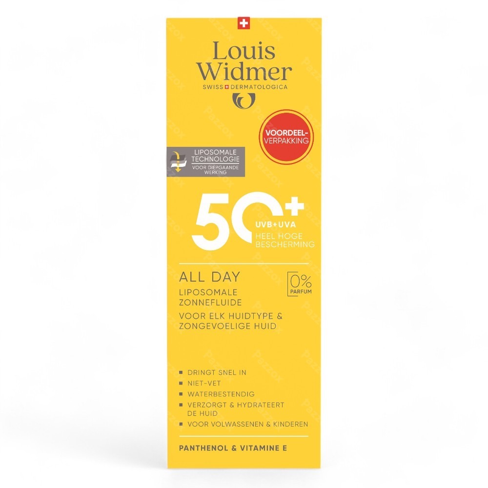 Louis Widmer Suncare All Day 50+ Value Pack Zonder Parfum 200ml
