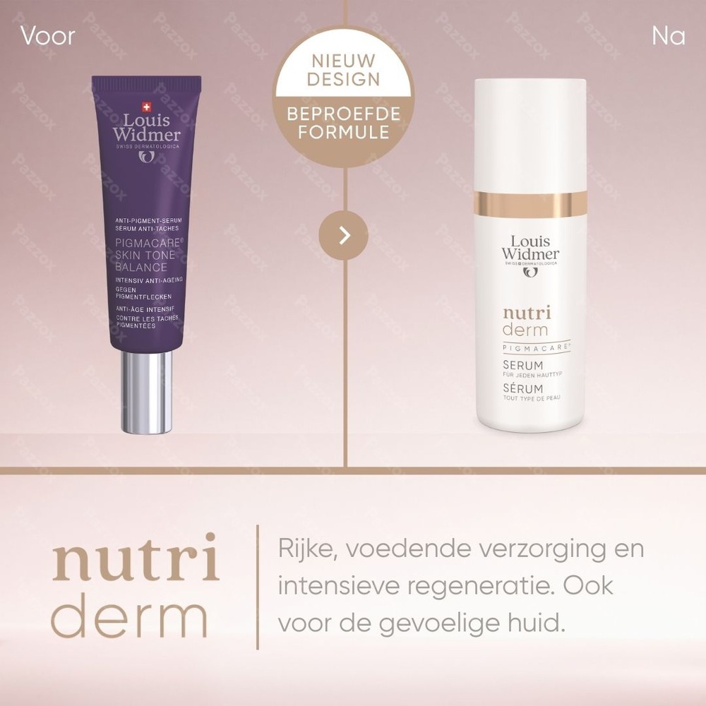 Louis Widmer Nutriderm Pigmacare Serum Zonder Parfum 30ml
