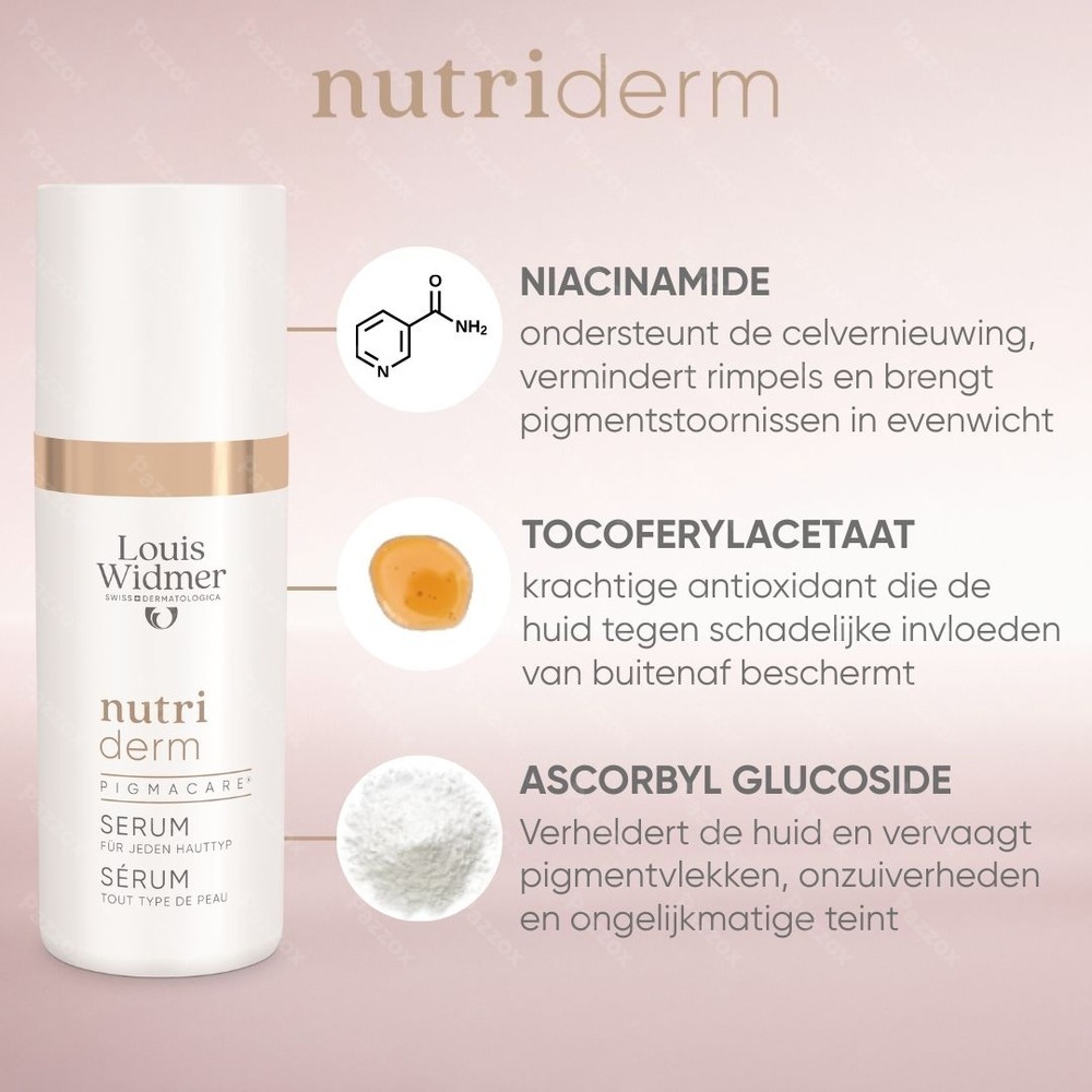 Louis Widmer Nutriderm Pigmacare Serum Zonder Parfum 30ml