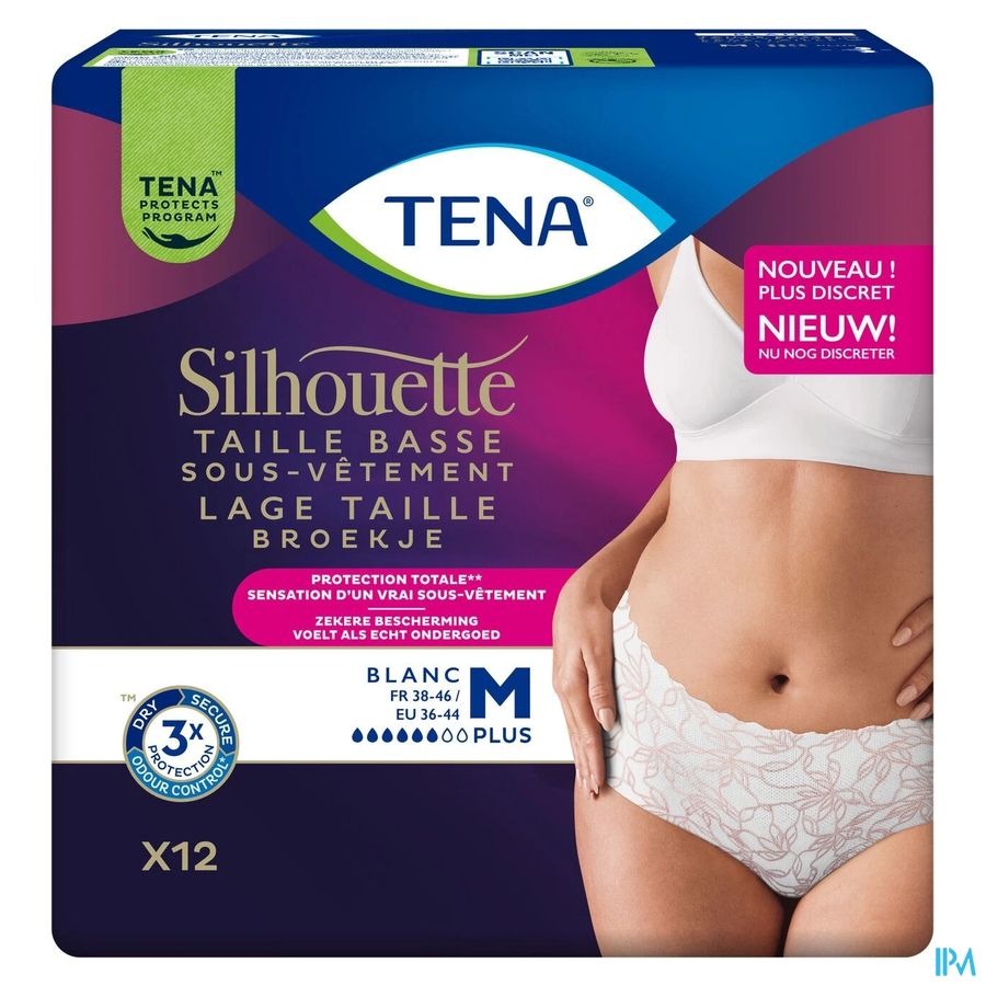 Tena Silhouette Plus Blanc Taille Basse M12 780103
