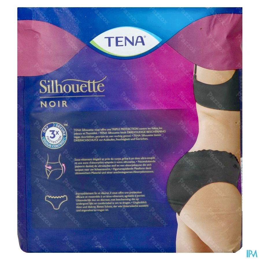 Tena Silhouette Plus Noir Taille Basse l 10 780223