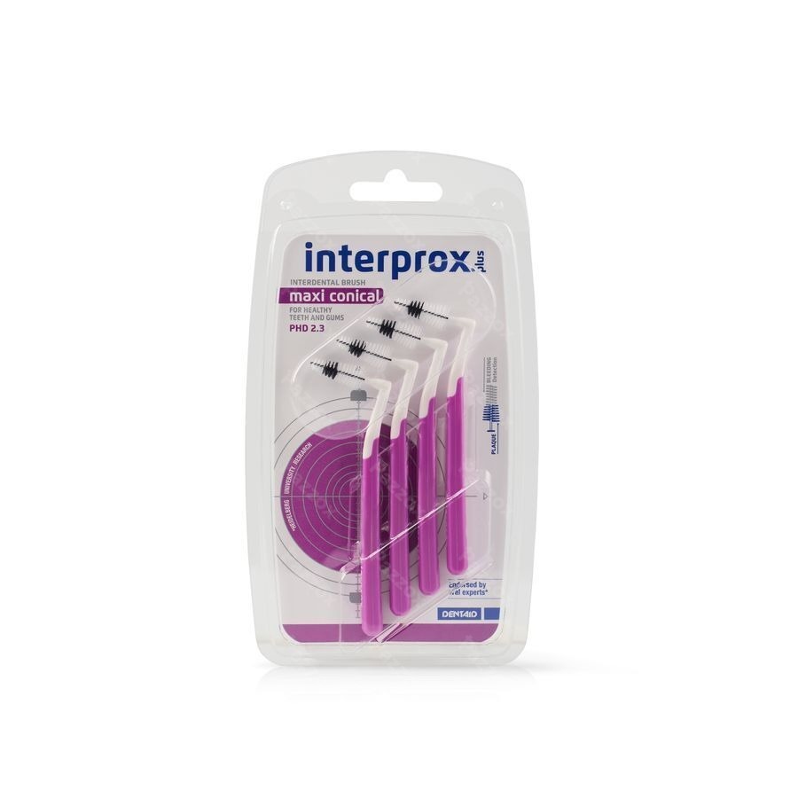 Interprox Plus Maxi Conical Paars 4 Stuks