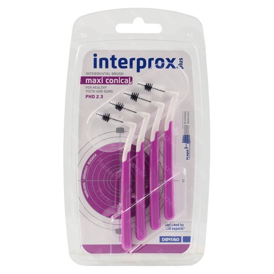 Interprox Plus Maxi Conical Paars 4 Stuks