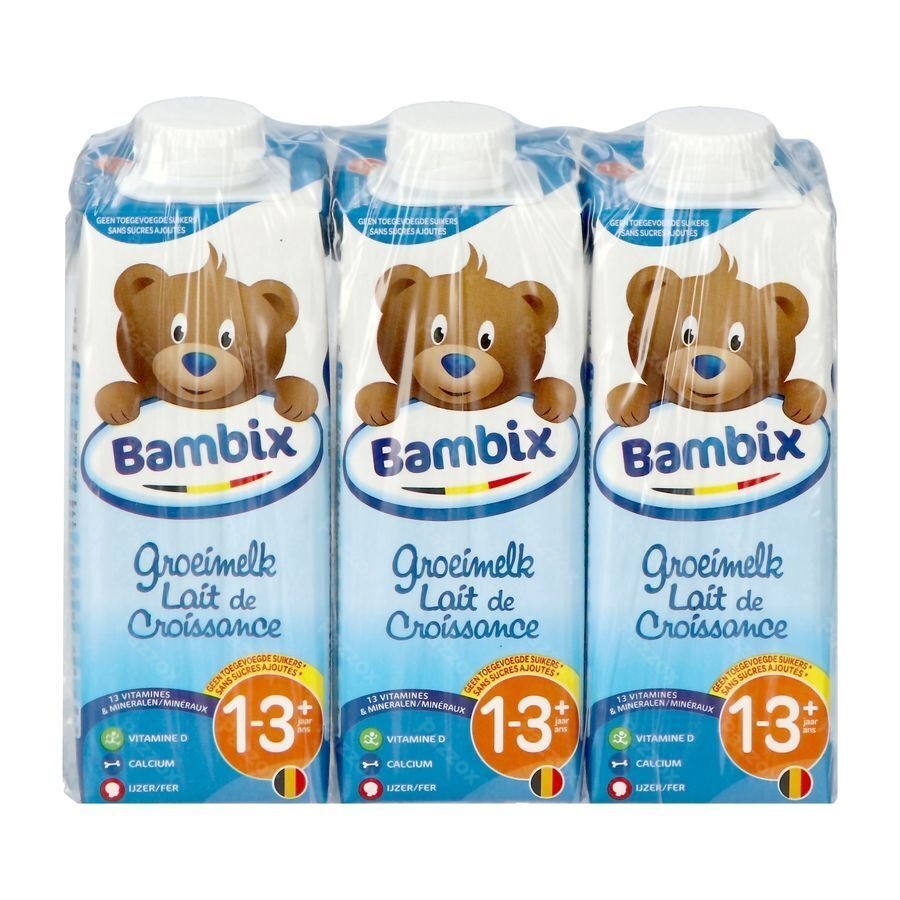 Bambix Lait Croissance Nature 1-3a 3x250ml