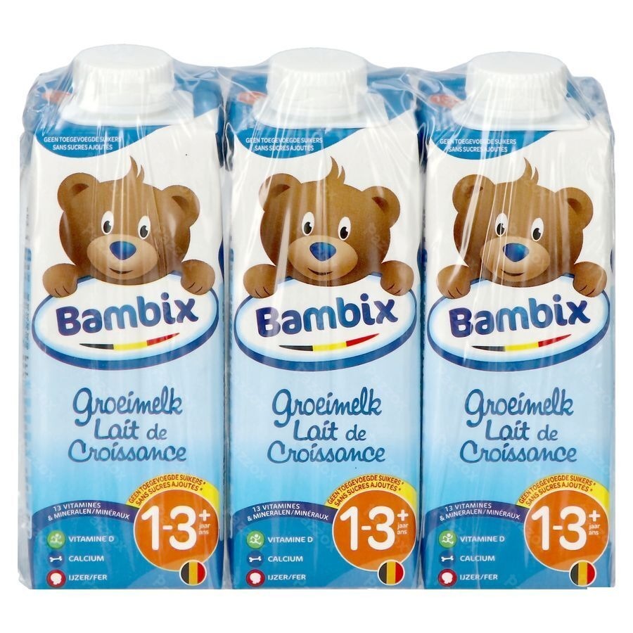 Bambix Lait Croissance Nature 1-3a 3x250ml