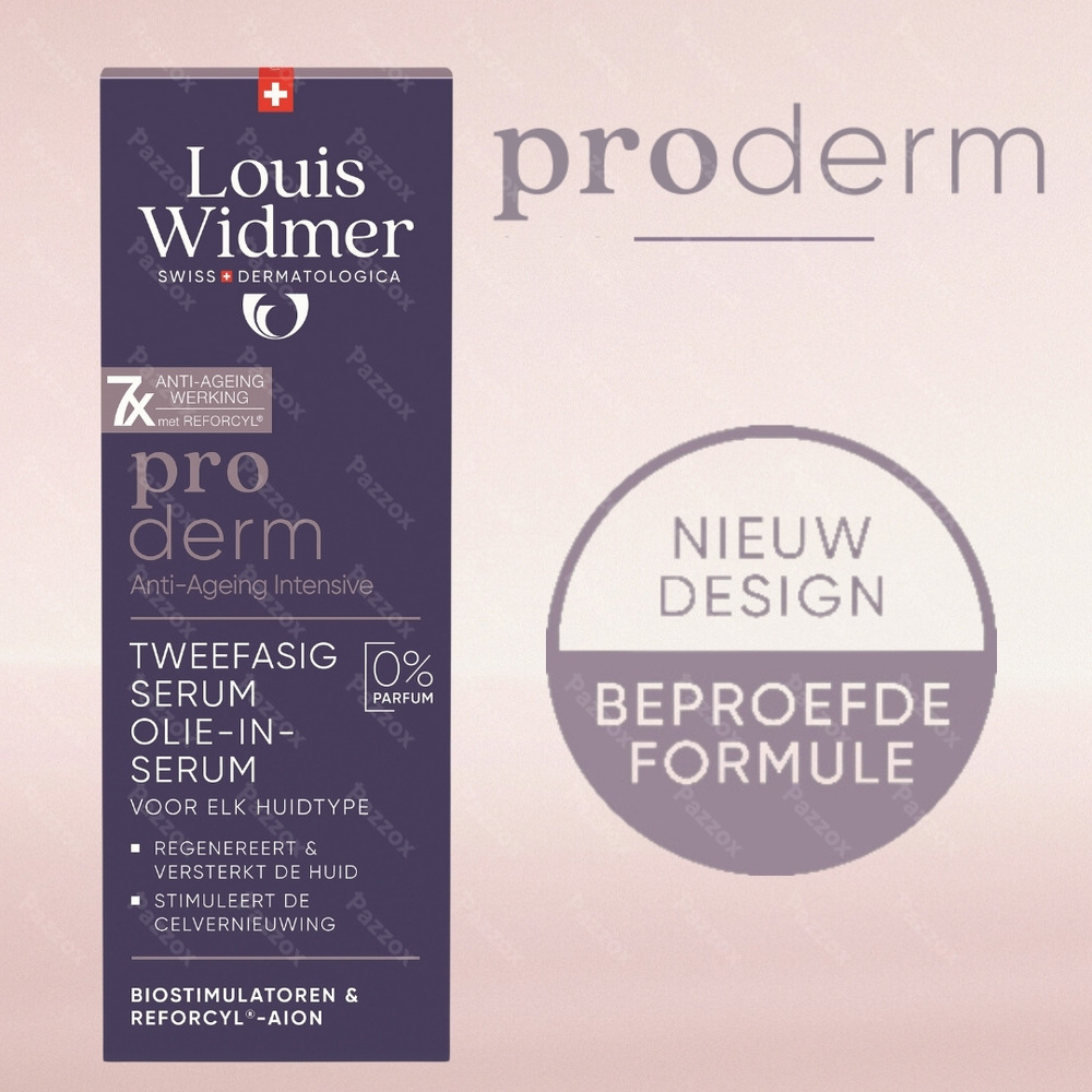 Louis Widmer Proderm Tweefasig Serum Olie-In-Serum Zonder Parfum 35ml