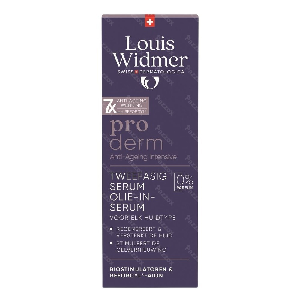Louis Widmer Proderm Tweefasig Serum Olie-In-Serum Zonder Parfum 35ml