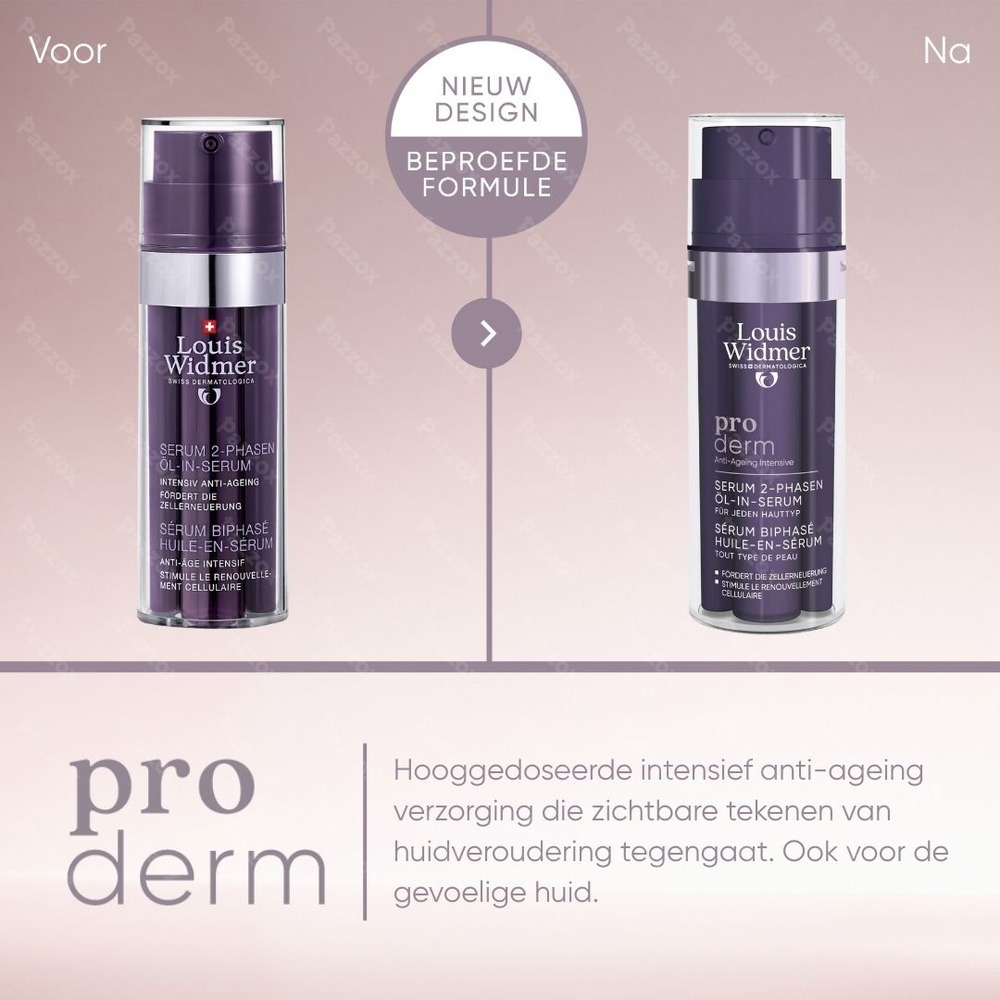 Louis Widmer Proderm Tweefasig Serum Olie-In-Serum Zonder Parfum 35ml
