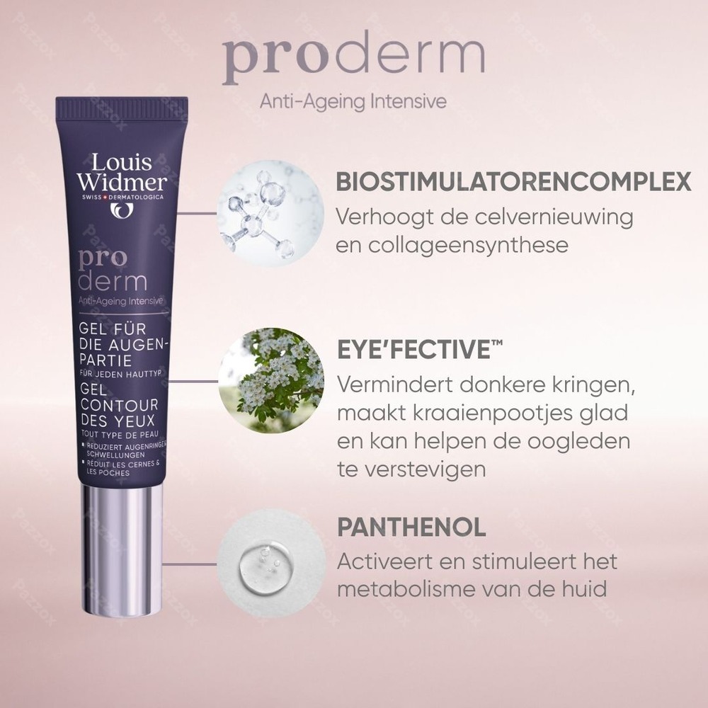 Louis Widmer Proderm Oogomtrekgel Met Parfum  15ml