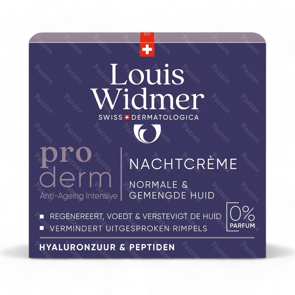 Louis Widmer Proderm Nachtcrème Zonder Parfum 50ml